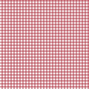 Traditional Christmas Gingham, Vintage Red Check Fabric, Medium