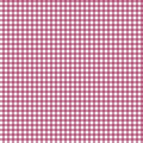 Traditional Christmas Gingham, Ruby Pink Check Fabric, medium