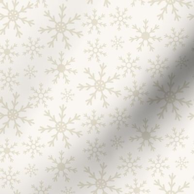 tan snowflakes on cream background