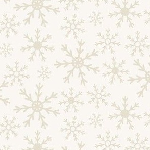 tan snowflakes on cream background