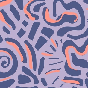 Spiral Fusion - Jumbo - Pastel Lilac / Marlin