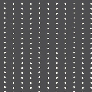 Vertical dots stripes | Medium Scale | Charcoal grey, creamy white