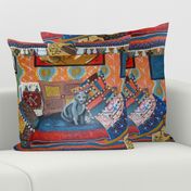 Sprocket on Gujarati Pillows Looking for Louie-Louie