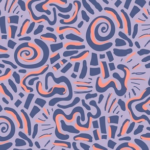 Spiral Fusion - Large - Pastel Lilac / Marlin