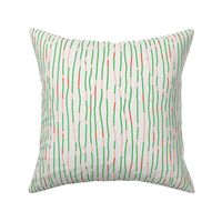 Medium - Christmas Stripes - modern Christmas stripe design - red, pink green, white