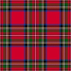 Red tartan, plaid. Stewart tartan. Checkered pattern.