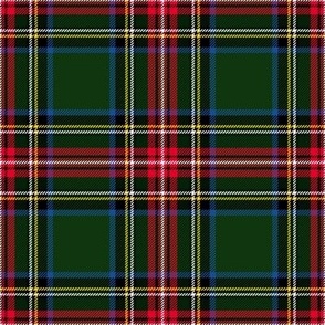 Dark green tartan, plaid. Stewart tartan. Checkered pattern.