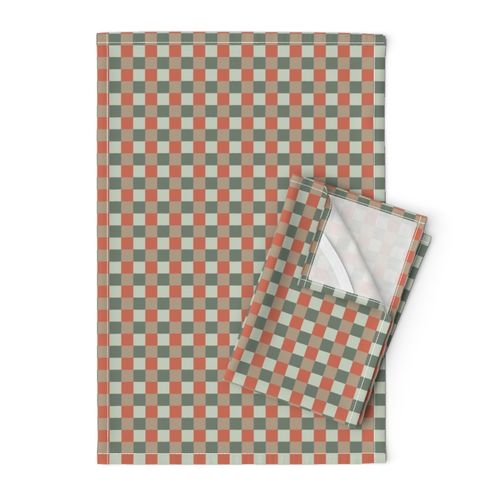 Woodland check - checkered pattern in earth tones