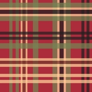 512 - Large  scale red brown grey yellow green tartan plaid picnic blanket for kids apparel, kitchen linen, table cloths, home decor, Christmas style