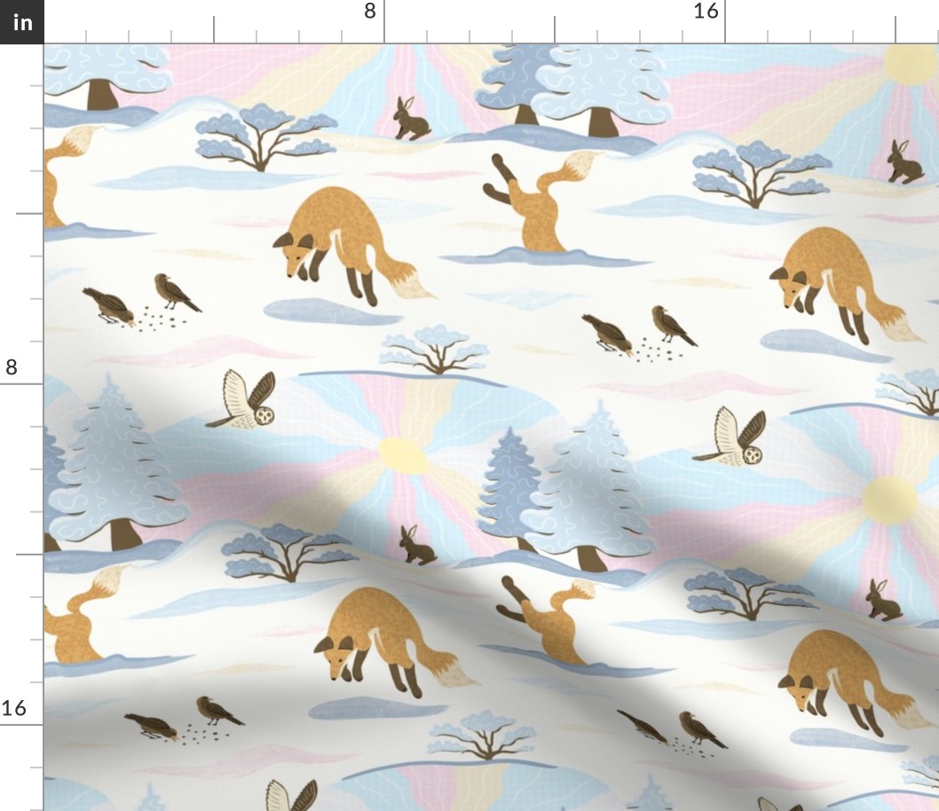 Winter Foxes - Large Scale