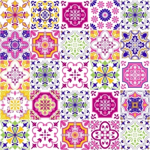 Vector Majolica Pattern with Spanish Tiles