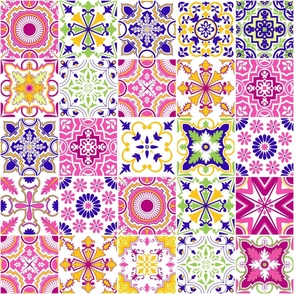 Colorful Mediterranean Azulejos Wallpaper