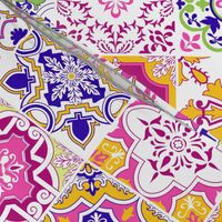 Pink and Blue Talavera Tiles for Home Decor