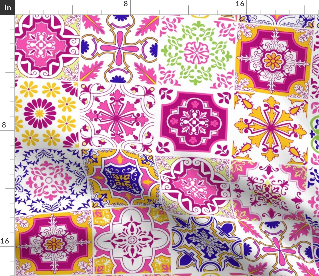 Pink and Blue Talavera Tiles for Home Decor