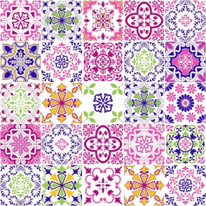 Pink and Blue Spanish Tiles: Timeless Beauty
