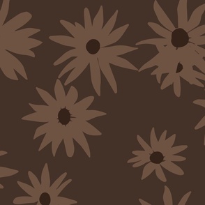 Jumbo Daphne Winter Daisy - Chocolate Brown