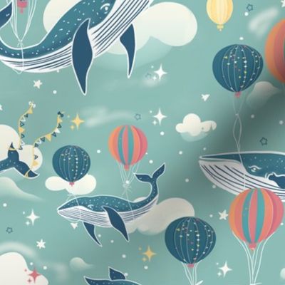 whales on balloons