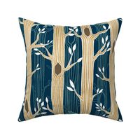 Woodland Poetry - Navy & Gold