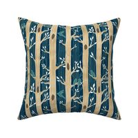 Woodland Poetry - Navy & Gold (Small)
