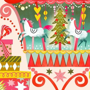 christmas carousel maximalism // large