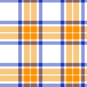 FS Orange, Blue and White Plaid Team Colors