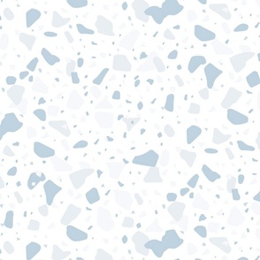 Sky Blue Marble Chips French Provincial Winter Terazzo 