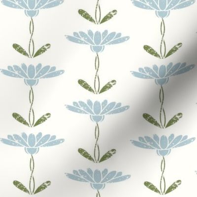 Jaipur zinnia blue green on cream