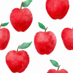 Apples - hand drawn with soft crayons