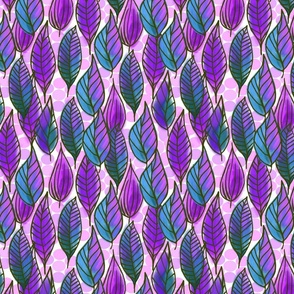 CT2516 Purple and Pink Watercolor Leafs