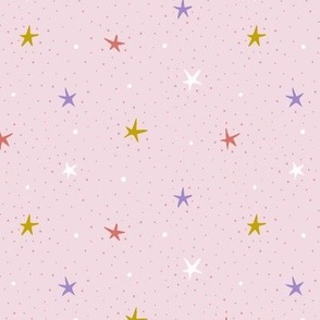 Cute stars in the sky - Light light pink - Small