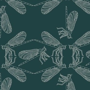 Dragonfly Whisper: Light on Dark Non-Directional Print