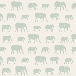 African Elephant Parade in neutral colors (large)