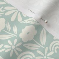 Ditsy Funky Floral-mint turquoise