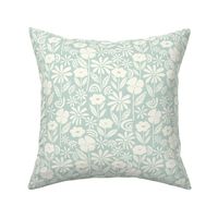 Ditsy Funky Floral-mint turquoise