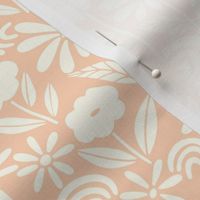 Ditsy Funky Floral-peach orange