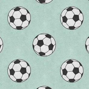 soccer balls - aqua