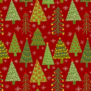 (M) Decorative Christmas trees 