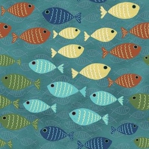 Kids Fishy fishy- Turquoise