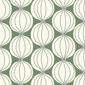 (S) Seamless Modernist Lanterns - moss green