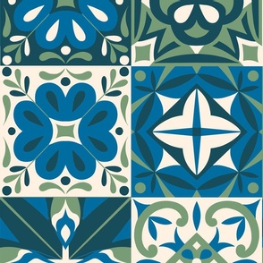 Azulejo tiles // blue green // medium  