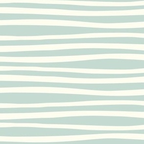 Wavy Groovy Stripes-Mint turquoise 