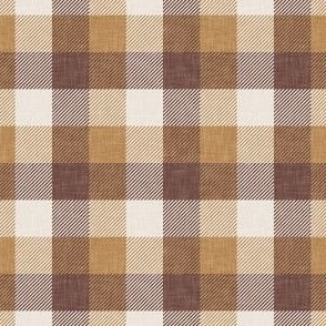 (small scale) fall plaid - brown & caramel - LAD23