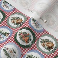 Friends Winter Wreaths in Red Gingham