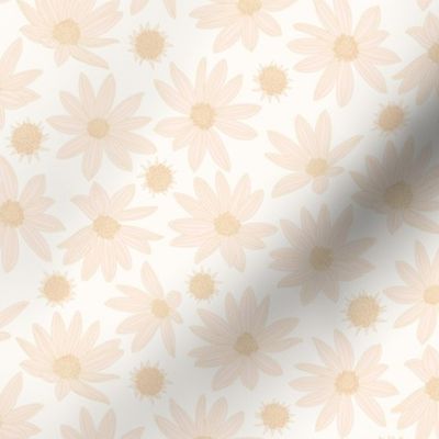 summer's end helianthus floral L scale soft blush by Pippa Shaw