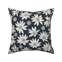 summer's end helianthus floral XL scale charcoal by Pippa Shaw