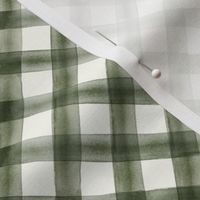 (small scale) watercolor plaid - fall - thanksgiving green - (45) LAD19
