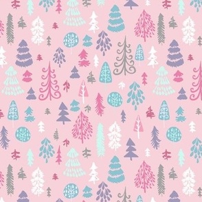 Whimsical Forest pink pastel small