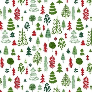 Whimsical Forest red-green small