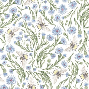 Bee and Thistle Pattern