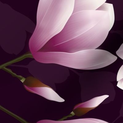 Violet botanicals magnolias - TEA TOWEL